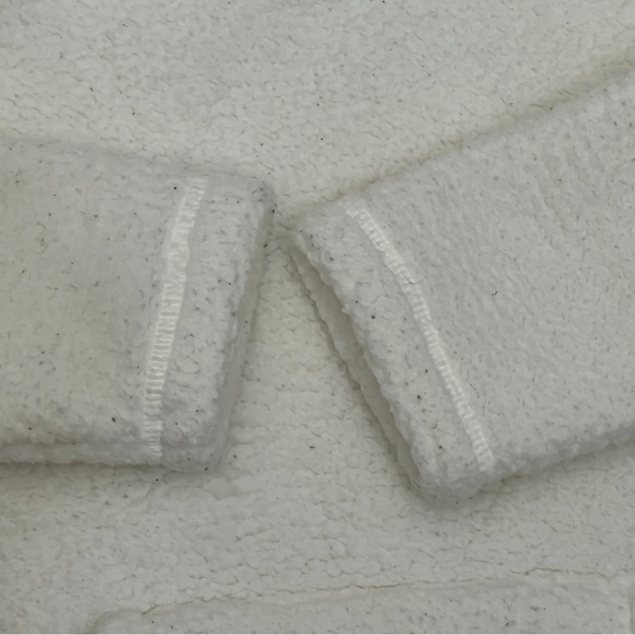 The Children's Place L (10/12) White Faux Fur Fleece Jacket Full Zip Coat Sweate - Picture 4 of 9